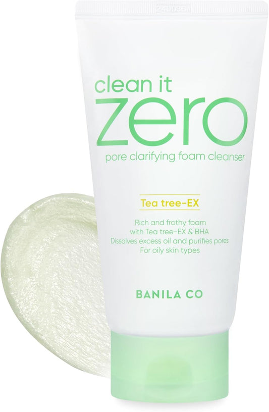 Clean It Zero Pore Clarifying Foam Cleanser | Face Wash Cleanser | Purifying Foaming Cleanser Balances Unclog Pores 150Ml